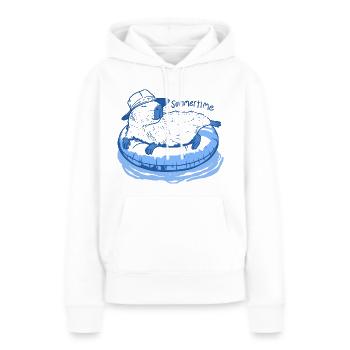 Summertime - Women’s Premium Organic Hoodie - white - Front - Julia (174cm)