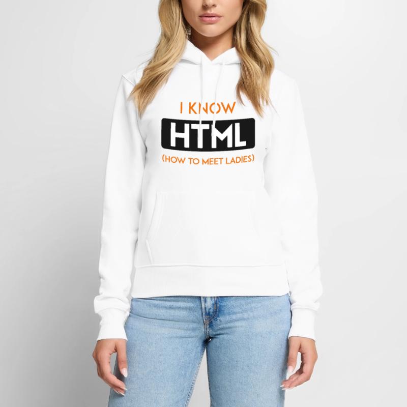 HTML web developer entwickler CSS Programmierer Frauen Premium Bio Hoodie