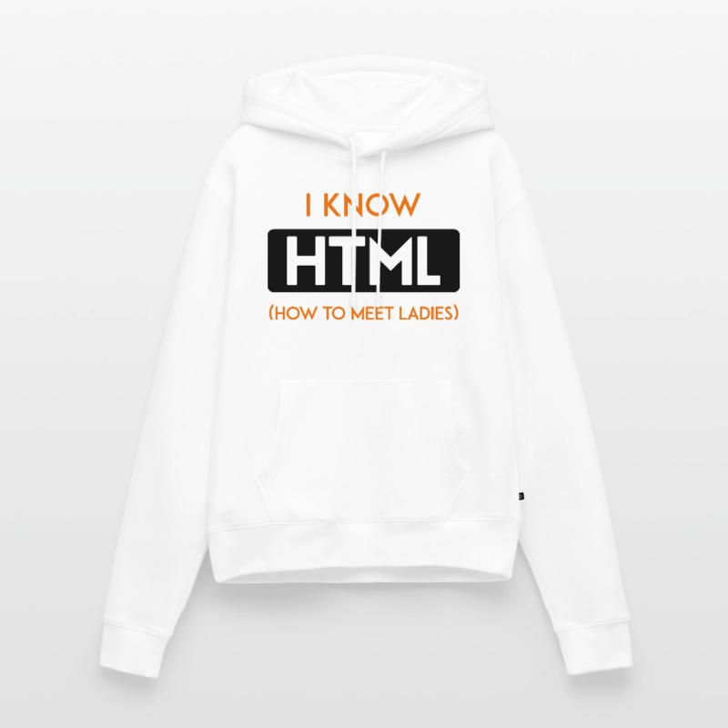 HTML web developer entwickler CSS Programmierer Frauen Premium Bio Hoodie