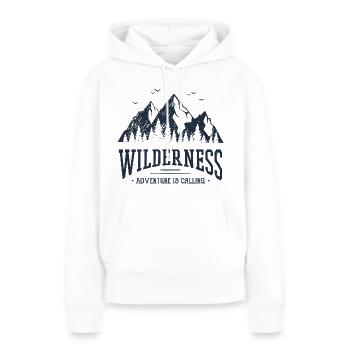 désert - Sweat à capuche Premium bio Femme - blanc - Devant - Julia (174cm)