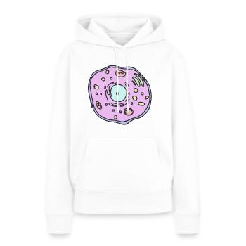 cellule animale - Sweat à capuche Premium bio Femme - blanc - Devant - Julia (174cm)