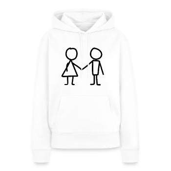 Liebespaar Liebe - Frauen Premium Bio Hoodie - Weiß - Vorne - Julia (174cm)