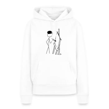 künstler zeichner - Frauen Premium Bio Hoodie - Weiß - Vorne - Julia (174cm)