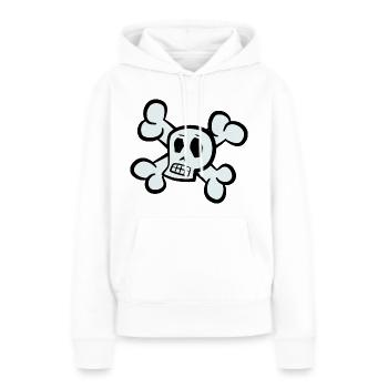 Skull and Cross Bones - Women’s Premium Organic Hoodie - white - Front - Julia (174cm)