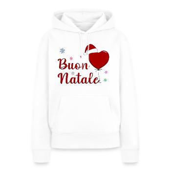 Buon Natale Weihnachtsfeier Italien - Frauen Premium Bio Hoodie - Weiß - Vorne - Julia (174cm)