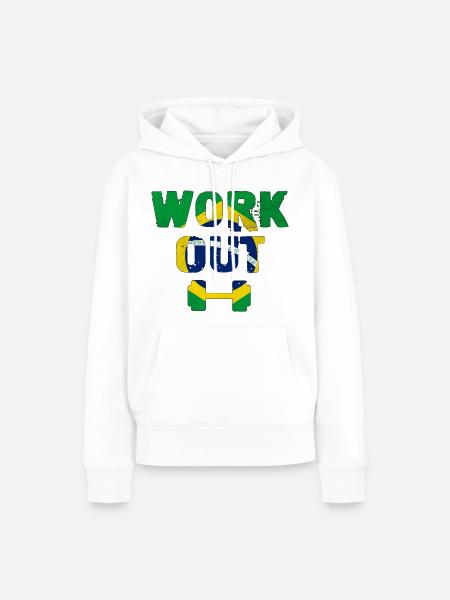 Workout Brasilien - Frauen Premium Bio Hoodie - Weiß