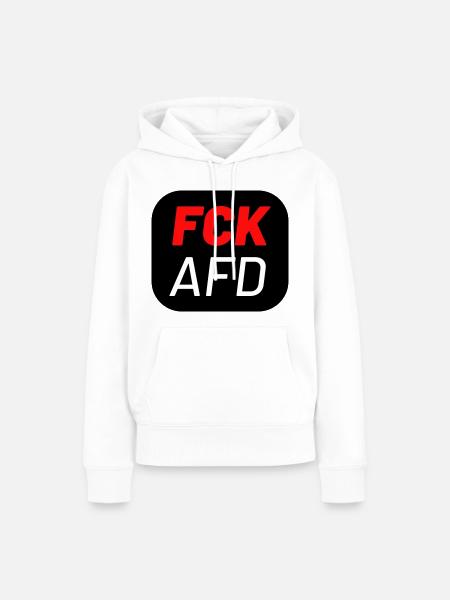 FCK AFD - Frauen Premium Bio Hoodie - Weiß