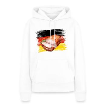 Kasseler Braten Deutsches Essen Deutschland Food - Frauen Premium Bio Hoodie - Weiß - Vorne - Julia (174cm)
