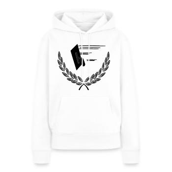 Spatula plasterer in laurel wreath Plasterer logo - Women’s Premium Organic Hoodie - white - Front - Julia (174cm)