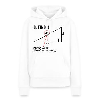 Suchen x - Frauen Premium Bio Hoodie - Weiß - Vorne - Julia (174cm)