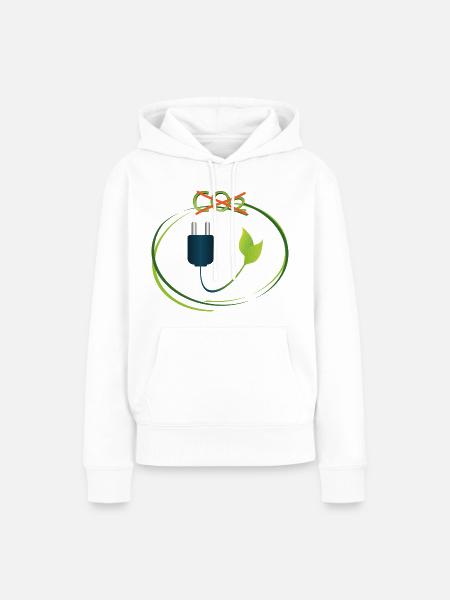 Ohne CO2 - Frauen Premium Bio Hoodie - Weiß