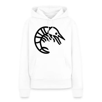 Crevette - Sweat à capuche Premium bio Femme - blanc - Devant - Julia (174cm)