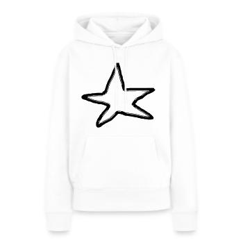 Étoiles Paillettes Starlette Vecteur Dessiné 1 - Sweat à capuche Premium bio Femme - blanc - Devant - Julia (174cm)