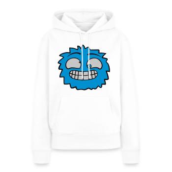 Haariges Monster Gesicht - Frauen Premium Bio Hoodie - Weiß - Vorne - Julia (174cm)
