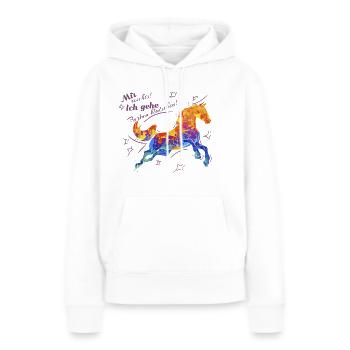 Farben klatschen - Frauen Premium Bio Hoodie - Weiß - Vorne - Julia (174cm)