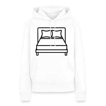 lit - Sweat à capuche Premium bio Femme - blanc - Devant - Julia (174cm)