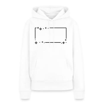 Sternchen Sterne Rahmen - Frauen Premium Bio Hoodie - Weiß - Vorne - Julia (174cm)