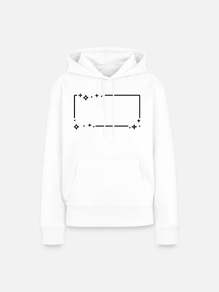Sternchen Sterne Rahmen - Frauen Premium Bio Hoodie - Weiß