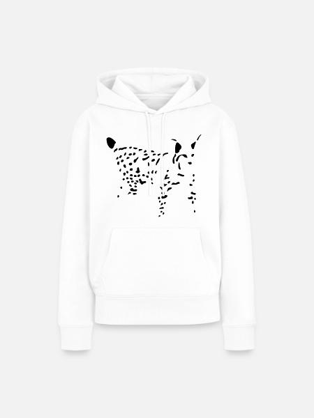 Luchs - Frauen Premium Bio Hoodie - Weiß