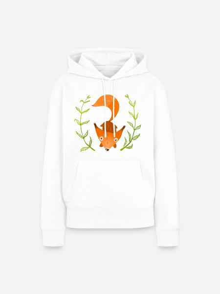 Wildtiere - Frauen Premium Bio Hoodie - Weiß