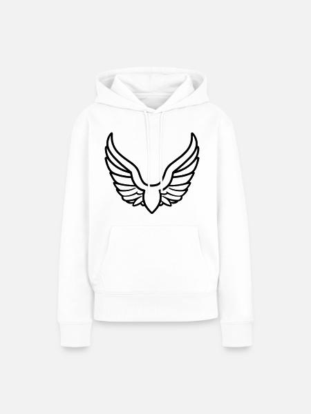 Engelsflügel - Frauen Premium Bio Hoodie - Weiß