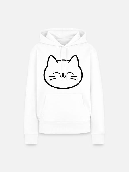 Kätzchen - Frauen Premium Bio Hoodie - Weiß