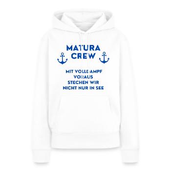 Matura Crew Volldampf - Frauen Premium Bio Hoodie - Weiß - Vorne - Julia (174cm)