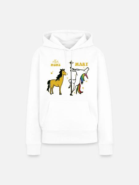 Andere Mütter Mary Tee Einhorn - Frauen Premium Bio Hoodie - Weiß
