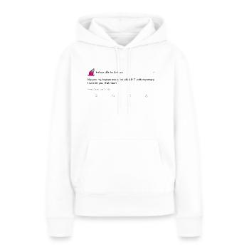 Meme de la Creme: E.T Hammers Tweet - Women’s Premium Organic Hoodie - white - Front - Julia (174cm)