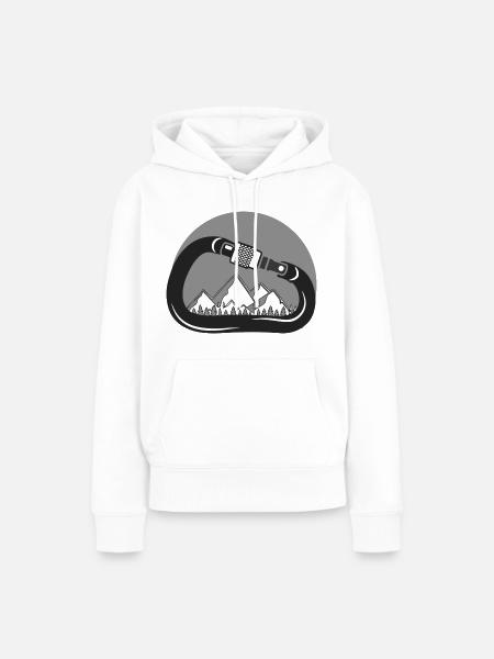 Rock Climbing - Frauen Premium Bio Hoodie - Weiß