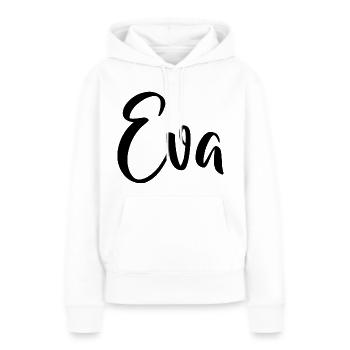 Name - Eva - Frauen Premium Bio Hoodie - Weiß - Vorne - Julia (174cm)