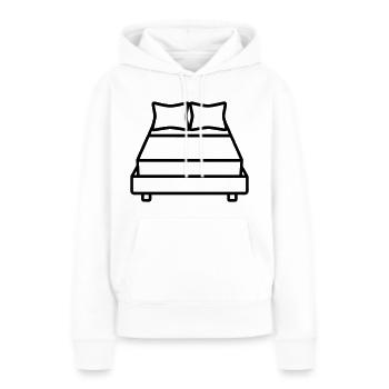 lit - Sweat à capuche Premium bio Femme - blanc - Devant - Julia (174cm)