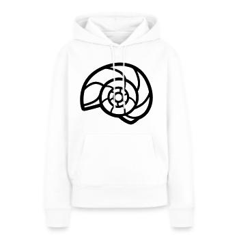 Muschel - Frauen Premium Bio Hoodie - Weiß - Vorne - Julia (174cm)