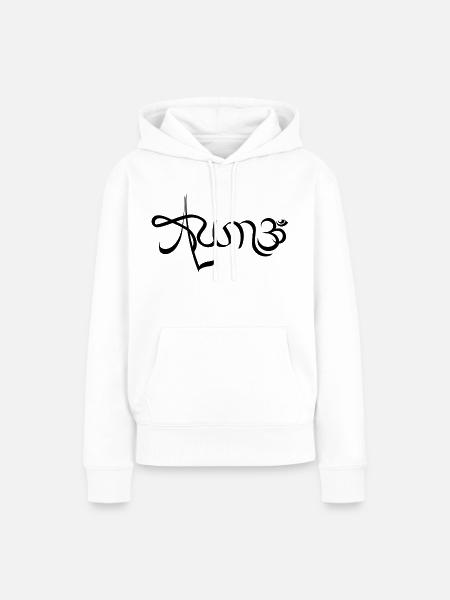 Aum - Frauen Premium Bio Hoodie - Weiß