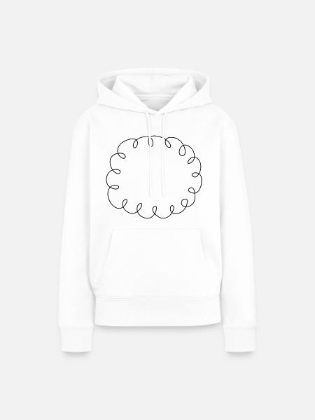 Squiggle Sprechblase - Frauen Premium Bio Hoodie - Weiß