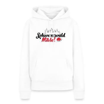 Schwarzwald Mädchen Schwarzwaldmädel Bollenhut - Frauen Premium Bio Hoodie - Weiß - Vorne - Julia (174cm)