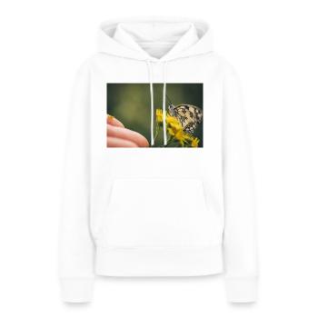 Schmetterling aus der Natur - Frauen Premium Bio Hoodie - Weiß - Vorne - Julia (174cm)