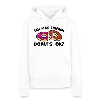 Donut Spruch Humor - Frauen Premium Bio Hoodie - Weiß - Vorne - Julia (174cm)