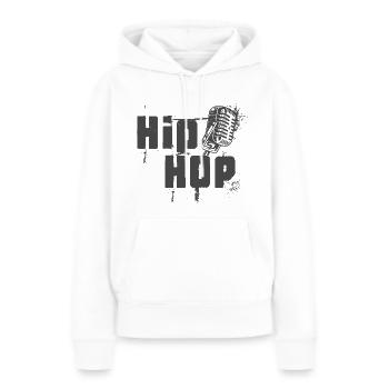 Hip-Hop Mikro Design - Frauen Premium Bio Hoodie - Weiß - Vorne - Julia (174cm)