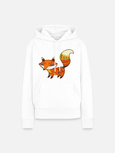 Wildtiere - Frauen Premium Bio Hoodie - Weiß