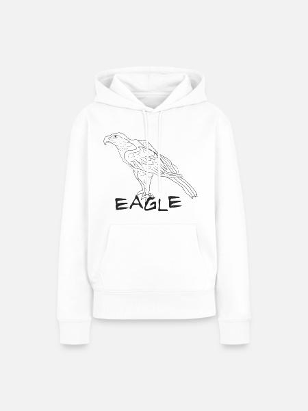Eagle - Frauen Premium Bio Hoodie - Weiß