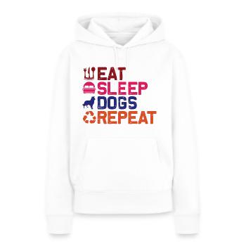 PawPrint Couture - Frauen Premium Bio Hoodie - Weiß - Vorne - Julia (174cm)