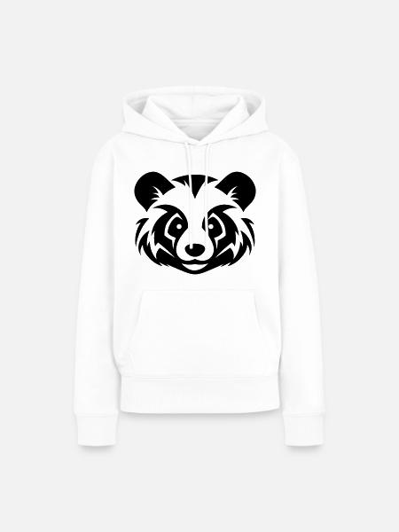 Kleiner Panda - Frauen Premium Bio Hoodie - Weiß