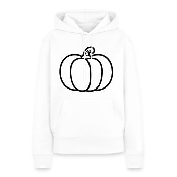 citrouille - Sweat à capuche Premium bio Femme - blanc - Devant - Julia (174cm)