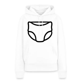 Couche - Sweat à capuche Premium bio Femme - blanc - Devant - Julia (174cm)