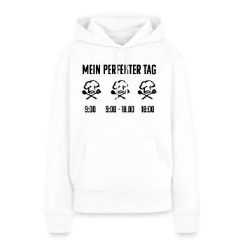 Kochen Perfekter Tag Geschenkidee - Frauen Premium Bio Hoodie - Weiß - Vorne - Julia (174cm)