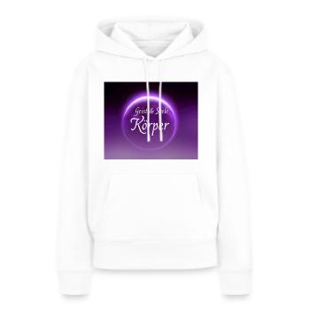 körper - Frauen Premium Bio Hoodie - Weiß - Vorne - Julia (174cm)