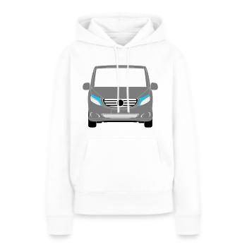 Vito III - Sweat à capuche Premium bio Femme - blanc - Devant - Julia (174cm)