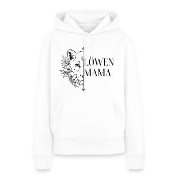 Löwenmama Mama Mutter Motiv Muttertag Geburtstag - Frauen Premium Bio Hoodie - Weiß - Vorne - Julia (174cm)