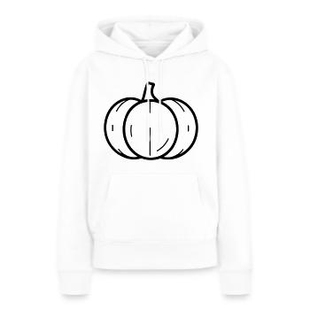 citrouille - Sweat à capuche Premium bio Femme - blanc - Devant - Julia (174cm)